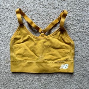 NEW BALANCE YELLOW SPORTS BRA